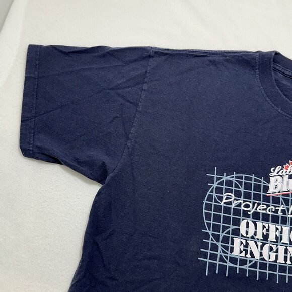 Labatt Blue Project Blueprint Official Engineer Men's XL Blue Graphic T Shirt - Picture 5 of 11